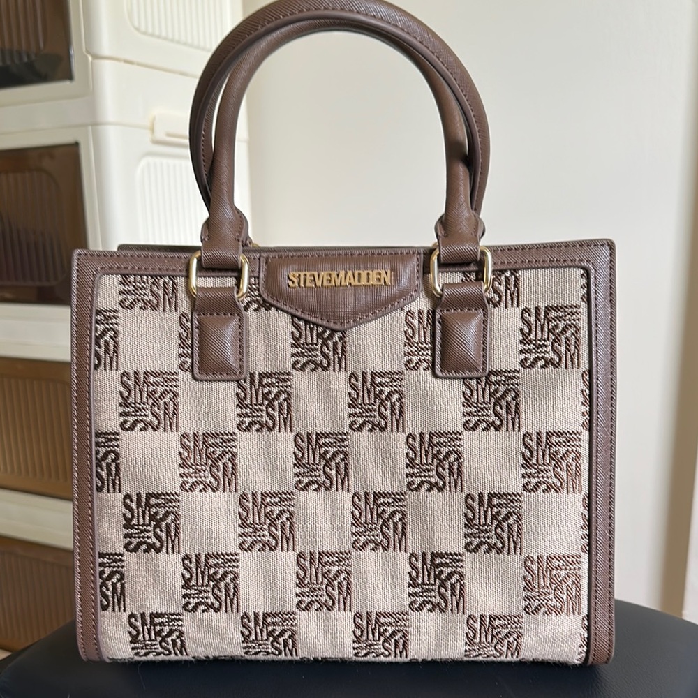 Steve Madden Brown and Tan Satchel Bag
